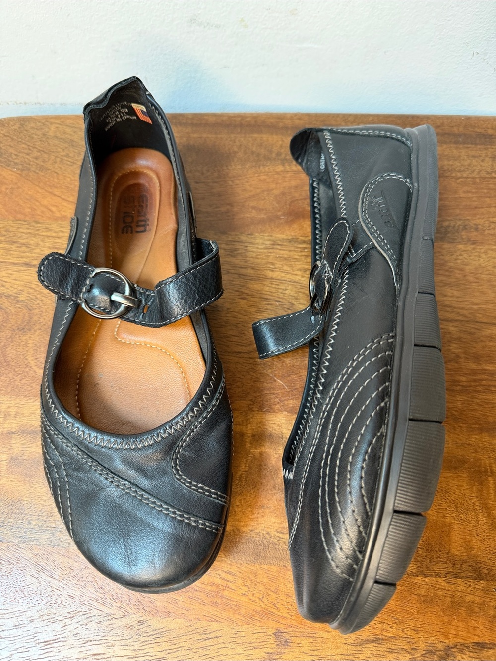 Kalso Earth Shoe Black Rally Mary Jane Comfort Flat Shoes 9